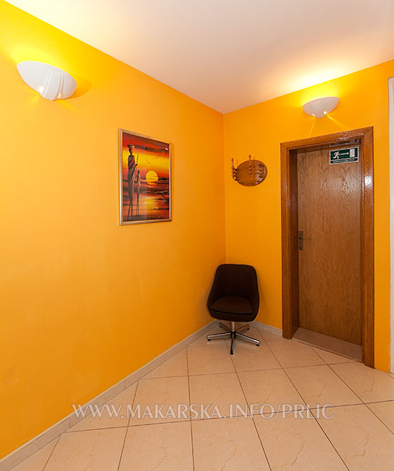 hall in orange color