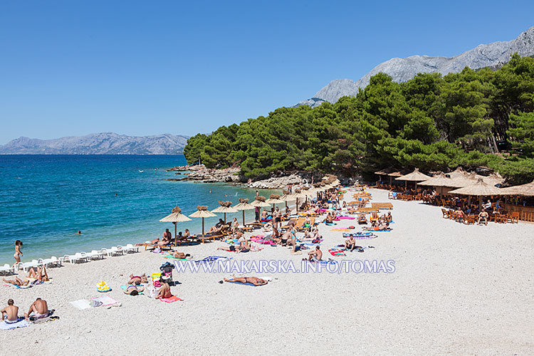 beach in Makarska at beach bar Buba